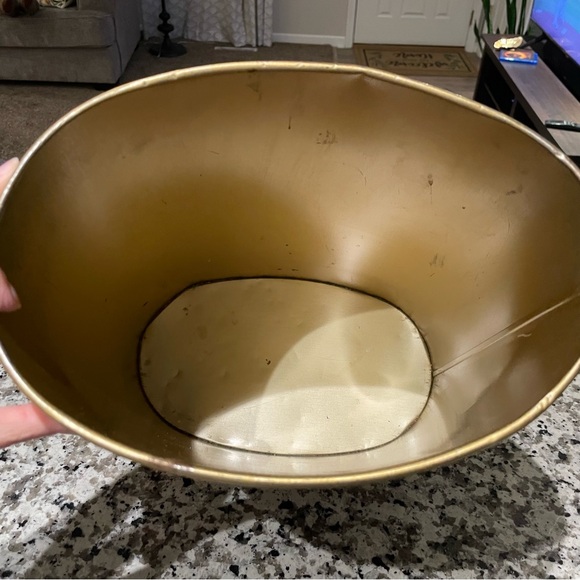 1960s National Products MCM Wood Slat Walnut Aluminium Trash Waste Can - Picture 8 of 9